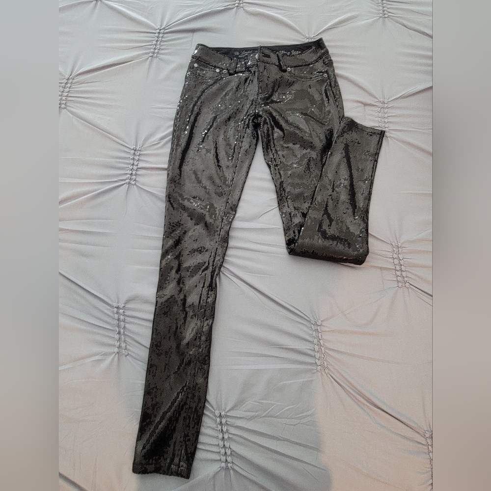 Black Sequin Jeans